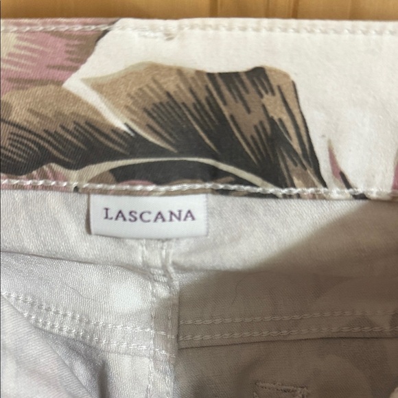 LASCANA Floral Print Pants with Pink and Brown Leaves - Picture 2 of 4